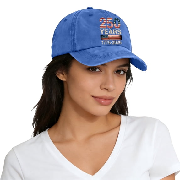 Only Moment Baseball Cap USA 250th Anniversary Embroidered Baseball Cap | Patriotic American Flag & Design Adjustable Dad Hat