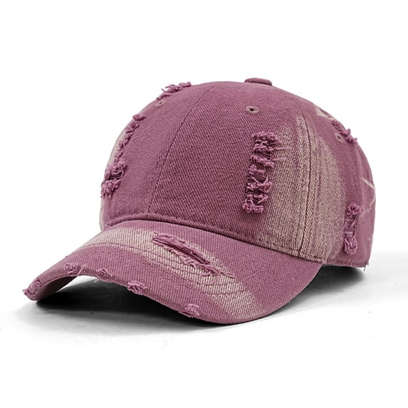 Only Moment Baseball Cap Washable Gradient Hole Baseball Cap For Men American Style Trendy Soft Top Cap Baseball Cap For Women Large Head Visor Cap