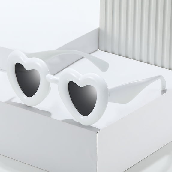 Only Moment Beach Essentials for Women Plastic Lightweight Narrow Shades Trendy UV Protection Sun Glasses White One Size