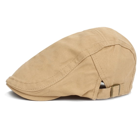 Only Moment Beige Vintage Beret Newsboy Cap for Men Polyester Adjustable Herringbone Tweed Wool Hats Blend Flat Cap Ivy Cabbie Driving Hat One Size