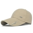 thumbnail image 1 of Only Moment Beige Vintage Washed Distressed Baseball Cap Polyester Adjustable Size for Running Workouts and Outdoor Activities All Seasons One Size, 1 of 3