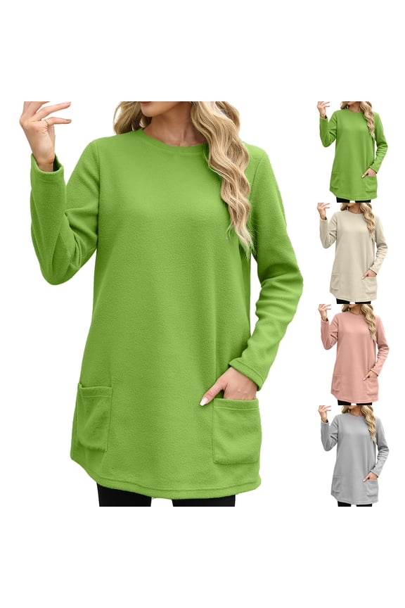 Beige Womens Sweaters Fall Winter Clothes Crew Neck Lightweight Sweaters Raglan Long Sleeve Shirts Fall Fashion Tops M