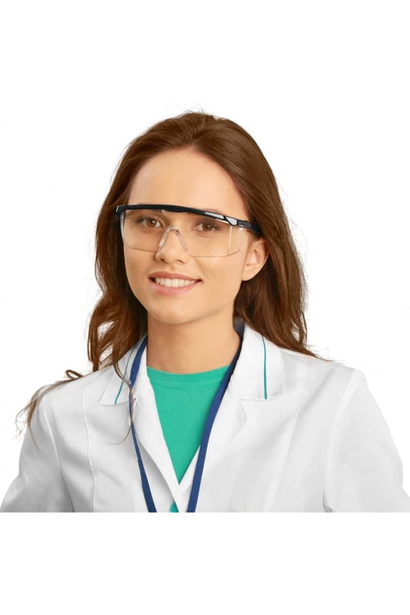 Black Anti-Fog Safety Glasses Silica gel with Anti-Fog and Scratch Resistant Wrap Around Lenses with 100% UV Shielding One Size