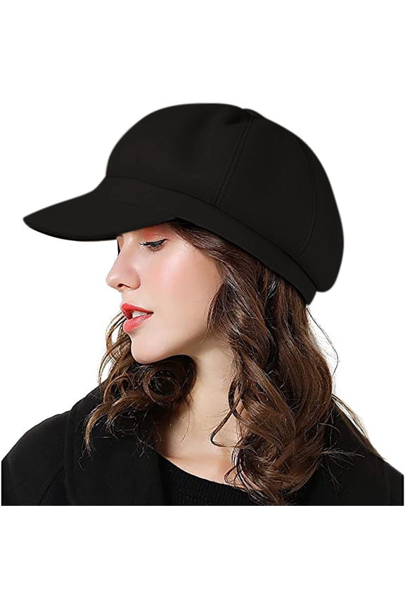 Black Artistic Beret Men's Mesh Cap Polyester Men & Women's Hiking Fishing Running Golfing Hat M