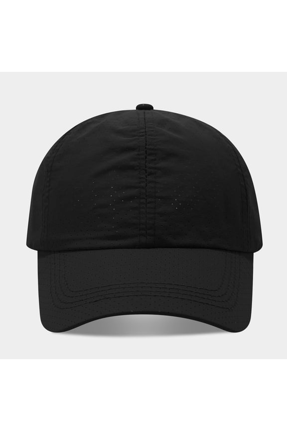 Black Baseball Cap for Men Women Polyester Vintage Adjustable Washed Distressed Denim Baseball Hat One Size