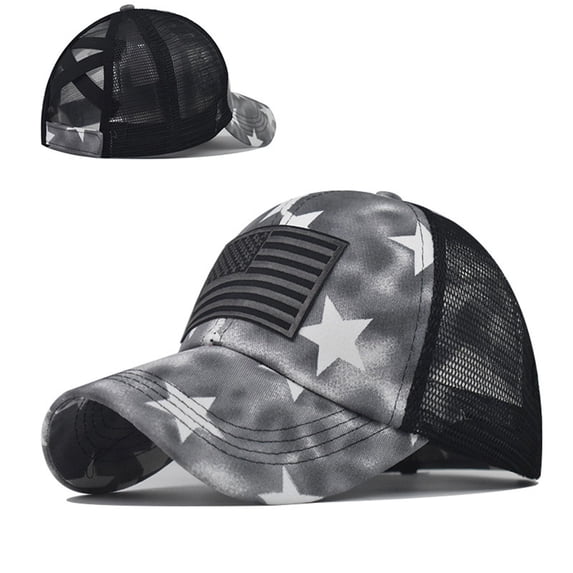 Only Moment Black Breathable Mesh Cap Oversize Baseball Cap Polyester,Cotton Unisex Silk Lining Washed Cotton Adjustable Vintage Dad Hat One Size