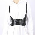 thumbnail image 1 of Only Moment Black High Waisted Harness Belt Corset Waist Belt Pu Leather for Women Lace-Up Front Wide Waist Belt Goth Pirate Costume Accessories A, 1 of 6