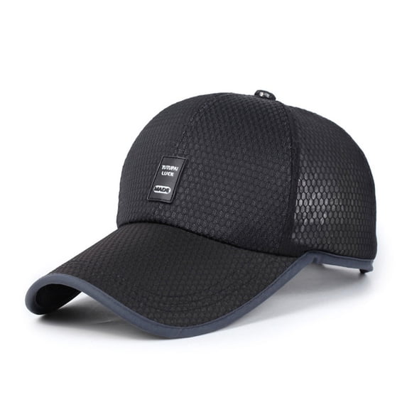 Only Moment Black Oversize Baseball Cap Polyester Classic Adjustable Size for All Seasons One Size