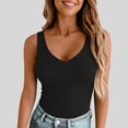thumbnail image 1 of Only Moment Black Tank Tops for Women Polyester,Spandex Slim Fit Ribbed Racerback Summer Casual Tops Xl, 1 of 7