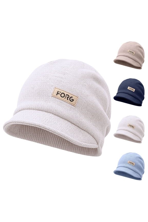 Black Unisex Snow Thermal Stocking Caps Chemical fiber blends Winter Hats Ear Covers for Men Women-Warm Daily Headwear One Size