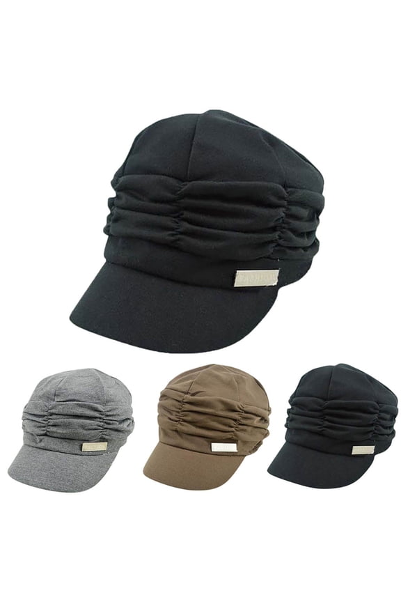 Black Vintage Beret Men's Flat Cap Irish Hats Cotton Structured Mesh Baseball Cap Adjustable Classic Mens Hat One Size