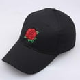 thumbnail image 1 of Only Moment Black Womens Satin Lined Unstructured Baseball Cap Polyester Embroidery - Washed Adjustable Usa Dad Hat for Women One Size, 1 of 7