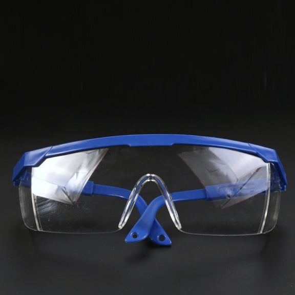 Only Moment Blue Anti-Fog Safety Glasses Polyester Scratch Proof Eye Goggles with Adjustable Arms and UV Protection One Size