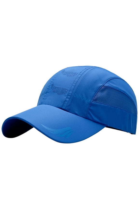 Blue Everyday Premium Dad Hat Polyester for Running Workouts and Outdoor Activities All Seasons One Size