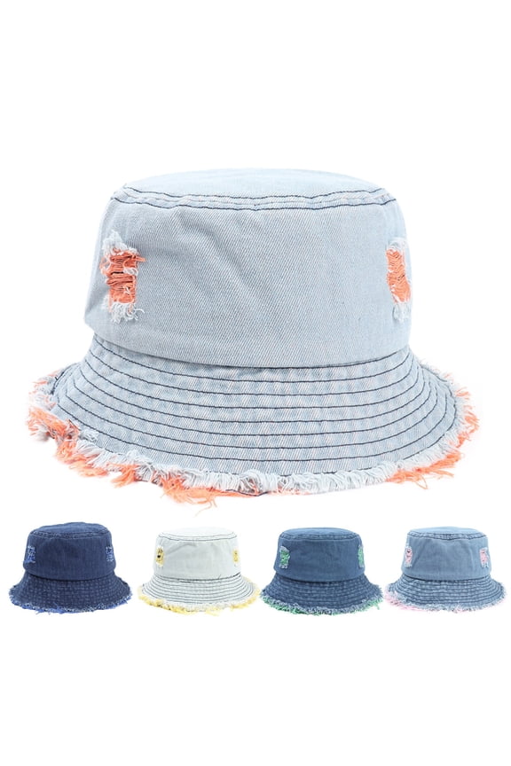 Blue Foldable Packable Polyester,Cotton Wide Brim Straw Beach Hat Floppy Foldable Roll-Up Summer Vacation UPF 50+ One Size