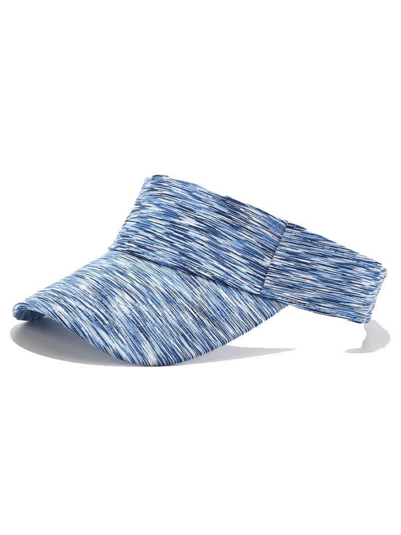 Blue Sports Visor Hat for Sun Protection for Woman Cotton Women Large Brim Summer Uv Protection Beach Cap One Size