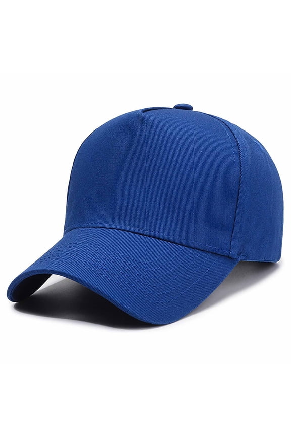 Blue Structured Mesh Baseball Cap Cotton Adjustable Size for Running Workouts and Outdoor Activities All Seasons One Size