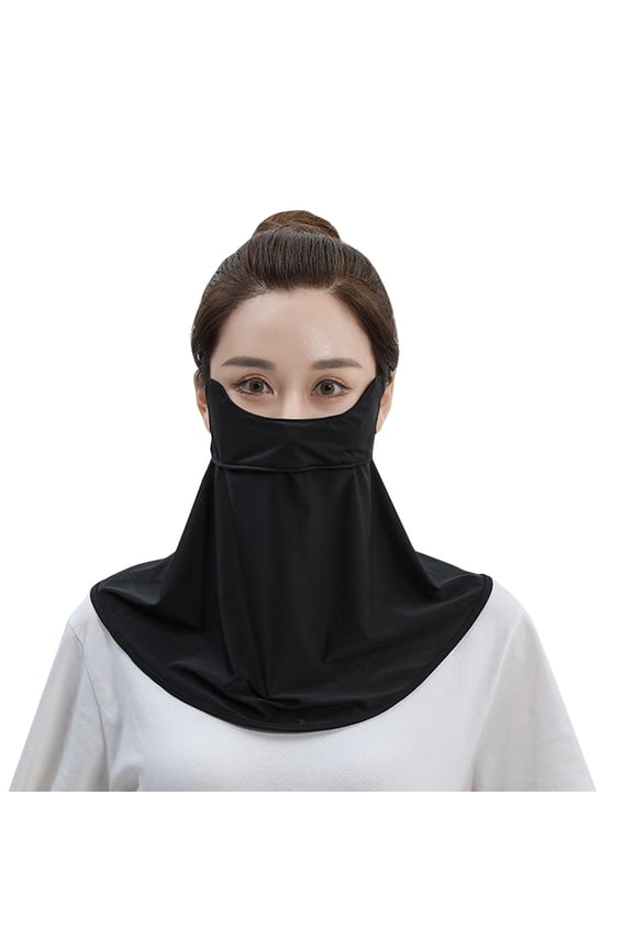 Blue UPF 50+ UV Sun Protection Face Mask nylon For Golf, Hiking, Running, Cycling & Outdoor Sports One Size
