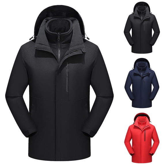 Only Moment Blue Women's Sweatshirt for Women Hooded Heating Warm Jackets Crew Neck Sweatshirt Winter Hoodie Jackets for Women with Pockets L