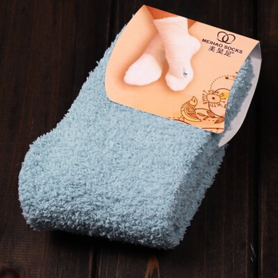 Only Moment Boot Socks for Women Polyester(涤纶) Solid Cotton Tube Socks Blue,One Size
