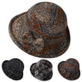 thumbnail image 1 of Only Moment Brown Plumy Felt Bucket Winter Hat Tweed Women's Wool Felt Flowers Church Bowler Hats Vintage Felt Cloche Hat M, 1 of 8