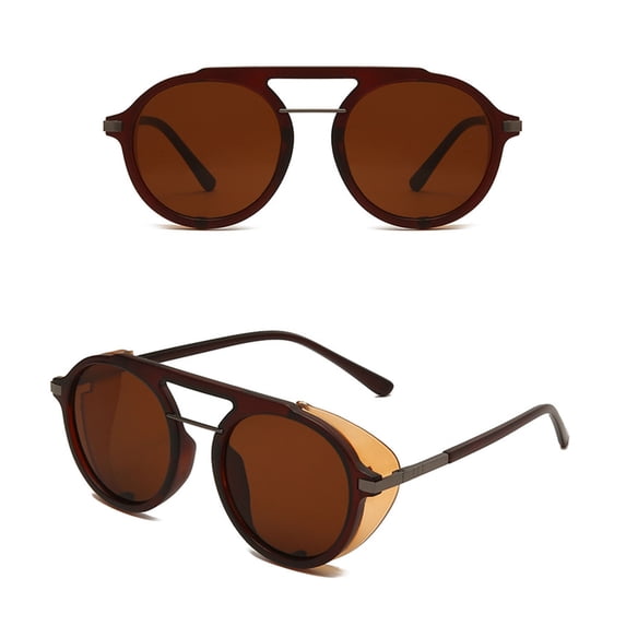 Only Moment Brown Sunglasses Accessories for Women Polyester Polarized UV400 Protection Lens Big Frame Fashion Glasses Trendy Stylish Shade One Size