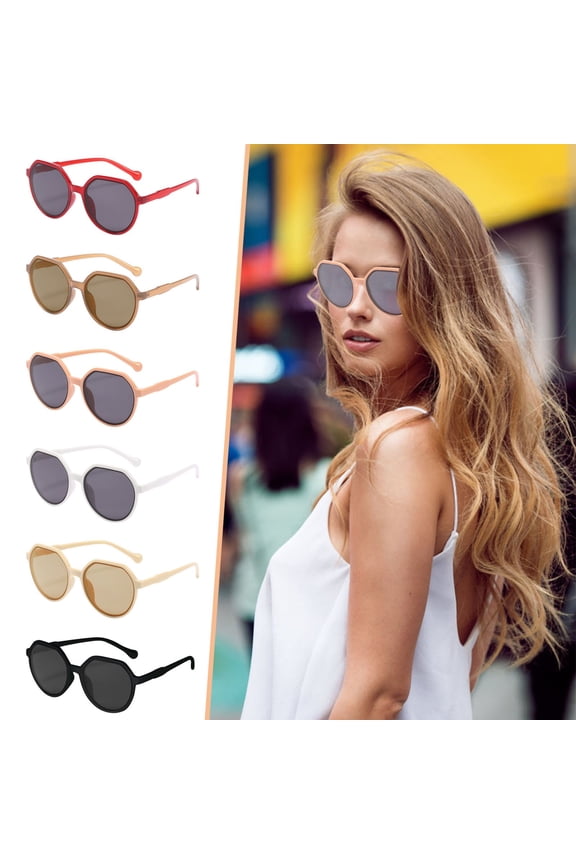 Brown Sunglasses Accessories for Women Polyester Trendy Classic Square 70S 80S 90S Vintage Shades Double Bridge Aviators One Size