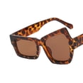 thumbnail image 1 of Only Moment Brown Sunglasses Accessories for Women Resin Trendy Classic Square 70S 80S 90S Vintage Shades Double Bridge Aviators One Size, 1 of 4