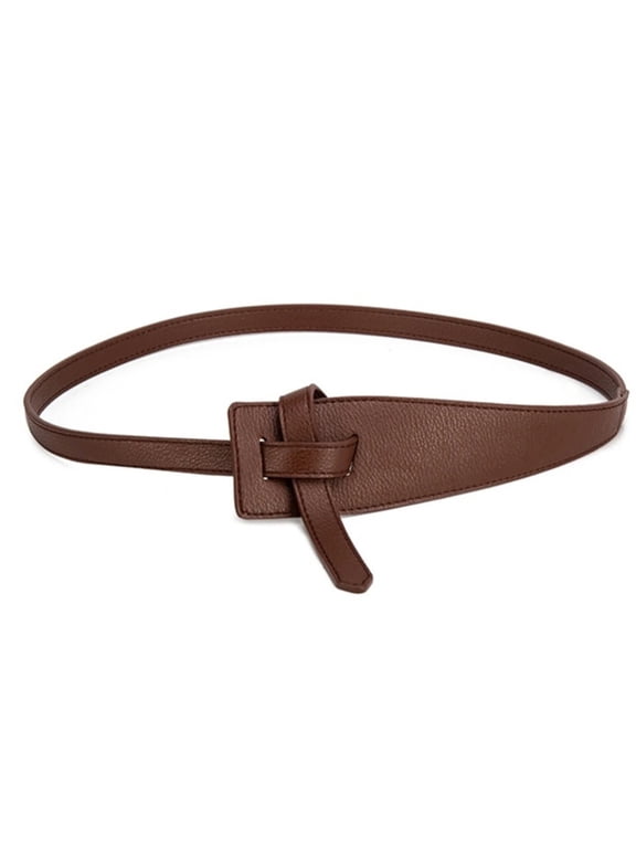 Coffee Fashion Belts for Women Pu for Jeans Pants Ladies Casual Waist Belt Fashion Women Belt One Size