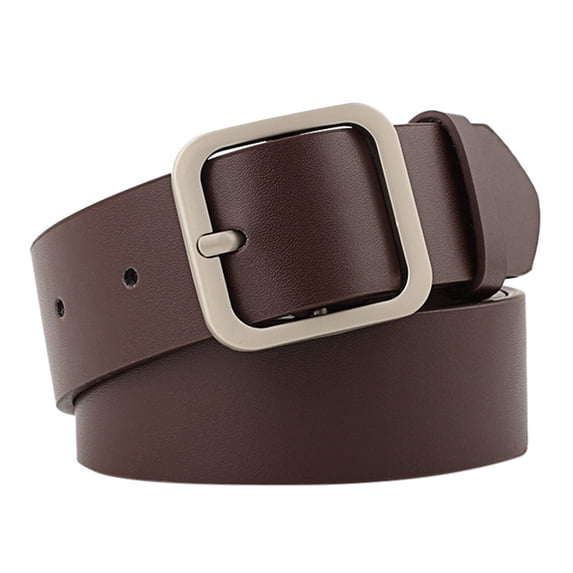 Only Moment Coffee Womens Belt Pu for Jeans Pants, Fashion Ladies Waist Dress Belt One Size