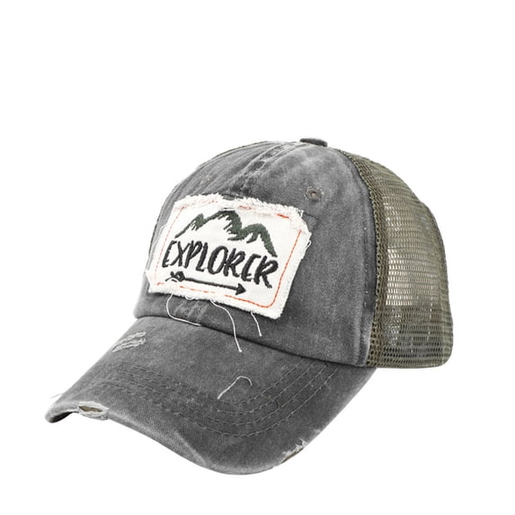 Only Moment Dark Gray Vintage Washed Baseball Cap Polyester,Cotton Classic Unisex Cotton Adjustable Low Crown Baseball Cap – Plain Dad Hat One Size