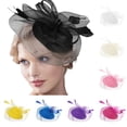 thumbnail image 1 of Only Moment Derby Fascinator for Women Vintage Derbyhat Tea Party Hat Fancy Dress Headwear for Weddings Hot Pink,One Size, 1 of 4