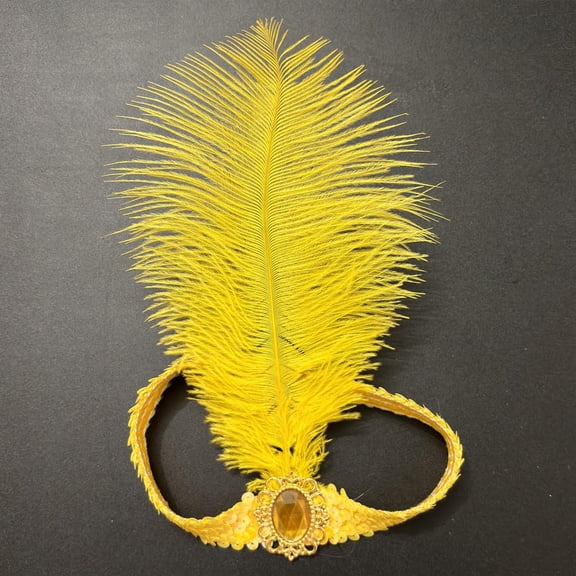 Only Moment Fascinator Headband sequin Derby Hat Vintage Tea Party Hats Headband One92Ones Accessories for Women Yellow,One Size