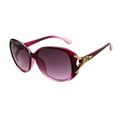 thumbnail image 1 of Only Moment Glasses Beach Accessories Ac Lens Vintage 70S Double Bridge Sun Glasses Purple One Size, 1 of 2