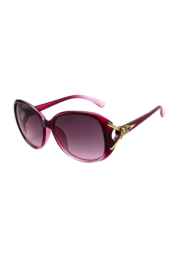 Glasses Beach Accessories Ac Lens Vintage 70S Double Bridge Sun Glasses Purple One Size