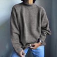 thumbnail image 1 of Only Moment Gray Lightweight Long Sleeve Pullover Crew Neck Long Sleeve Tops Fall Winter Clothes Crewneck Cozy Outfits Pullover 3XL, 1 of 5