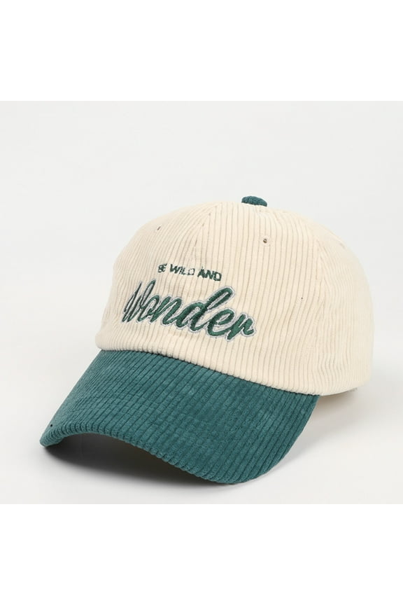 Green Color Block Cap Lightweight Quick Dry Baseball Cap Polyester Unisex Silk Lining Washed Cotton Adjustable Vintage Dad Hat One Size