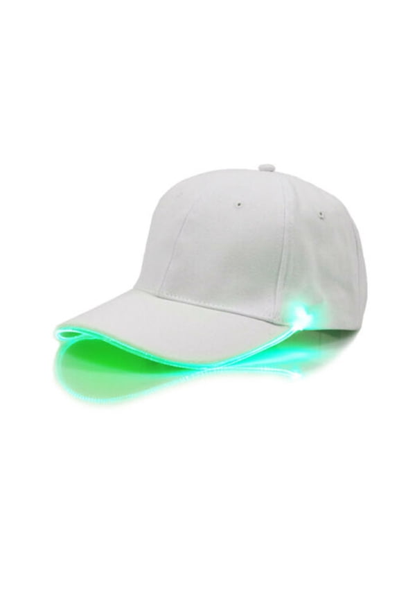 Green Glowing Baseball Hat Classic Structured Baseball Cap Cotton for Running Workouts and Outdoor Activities All Seasons One Size