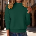 thumbnail image 1 of Only Moment Green Womens Long Sleeve Shirts Lightweight Sweaters Fall Outfits 2026 Color Block Winter Clothing Dressy Casual Soft M, 1 of 6
