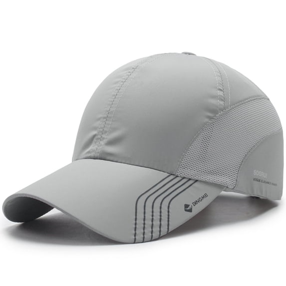 Only Moment Grey Classic Structured Baseball Cap Polyester Breathable Tucker Hat Laser Cut Air Mesh-Back Cooling Golf Hat One Size
