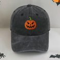 thumbnail image 1 of Only Moment Grey Halloween Headwear Baseball Cap Golf Dad Hat Cotton Embroidery - Washed Adjustable Usa Dad Hat for Women A, 1 of 3