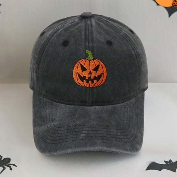 Only Moment Grey Halloween Headwear Baseball Cap Golf Dad Hat Cotton Embroidery - Washed Adjustable Usa Dad Hat for Women A