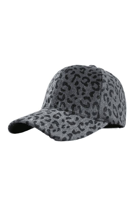 Grey Leopard Cap Baseball Cap Golf Dad Hat Polyester Classic Adjustable Size for All Seasons One Size