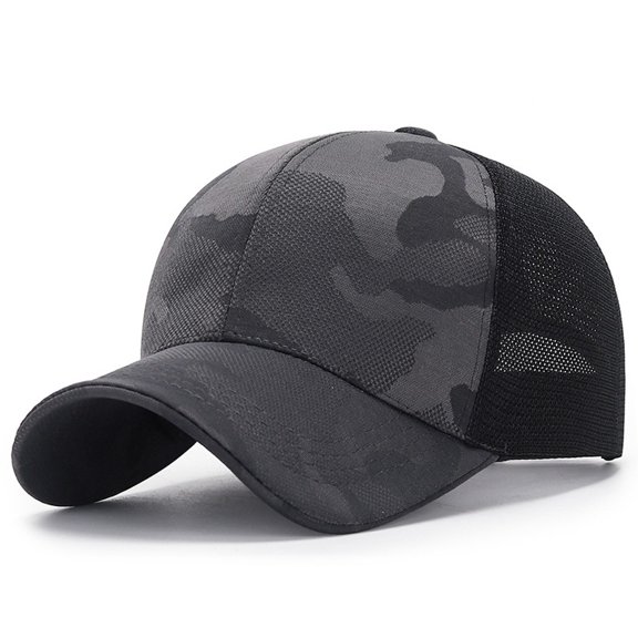 Only Moment Grey Mesh Back Hat Structured Mesh Baseball Cap Adjustable Automatically Women's Hats Trendy Embroided Flower Gift for Woman One Size