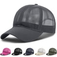 thumbnail image 1 of Only Moment Grey Mesh Hat Baseball Cap Adjustable Size Polyester Adjustable Size for Running Workouts and Outdoor Activities All Seasons One Size, 1 of 2