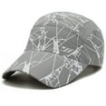 thumbnail image 1 of Only Moment Grey Oversize Baseball Cap Canvas Classic Cotton Plain Hats Adjustable for Men Women Running Outdoor Activities One Size, 1 of 2