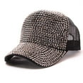 thumbnail image 1 of Only Moment Grey Rhinestone Baseball Cap Baseball Cap Adjustable Size Cotton Classic Adjustable Size for All Seasons One Size, 1 of 3