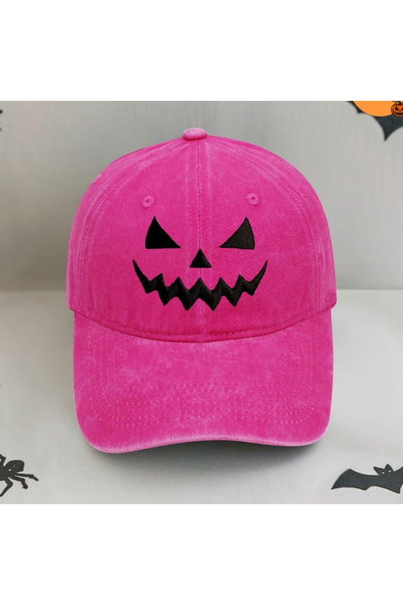 Hot Pink Halloween Headwear Womens Satin Lined Unstructured Baseball Cap Cotton Soft Vintage Washed Cotton Outdoor Hats for Men A