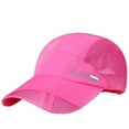 thumbnail image 1 of Only Moment Hot Pink Structured Mesh Baseball Cap Cotton Soft Unconstructed Plain Blank Adjustable Size Dad Hat One Size, 1 of 5