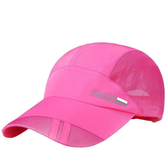 Only Moment Hot Pink Structured Mesh Baseball Cap Cotton Soft Unconstructed Plain Blank Adjustable Size Dad Hat One Size